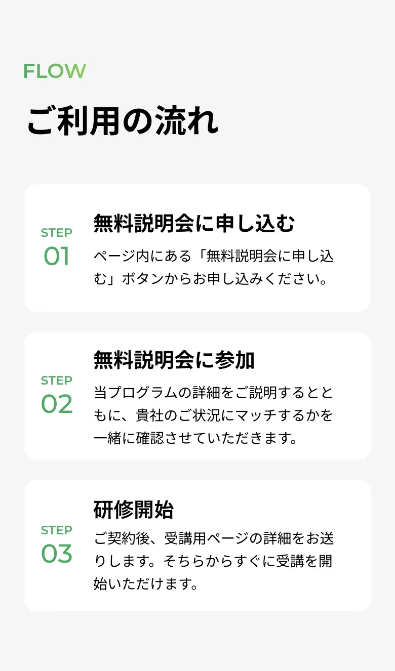 ご利用の流れ